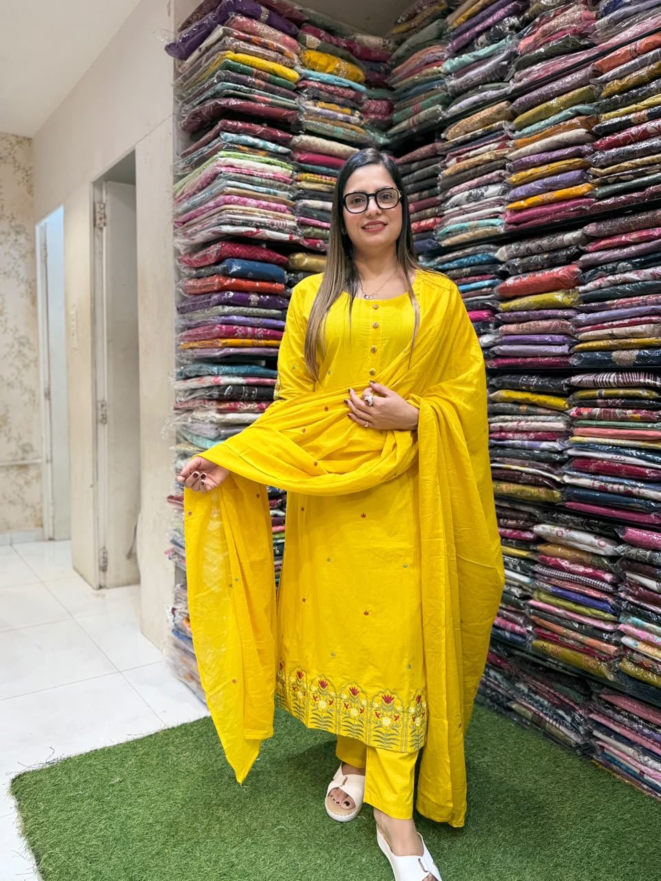 Pure Cotton Yellow 3pc Set