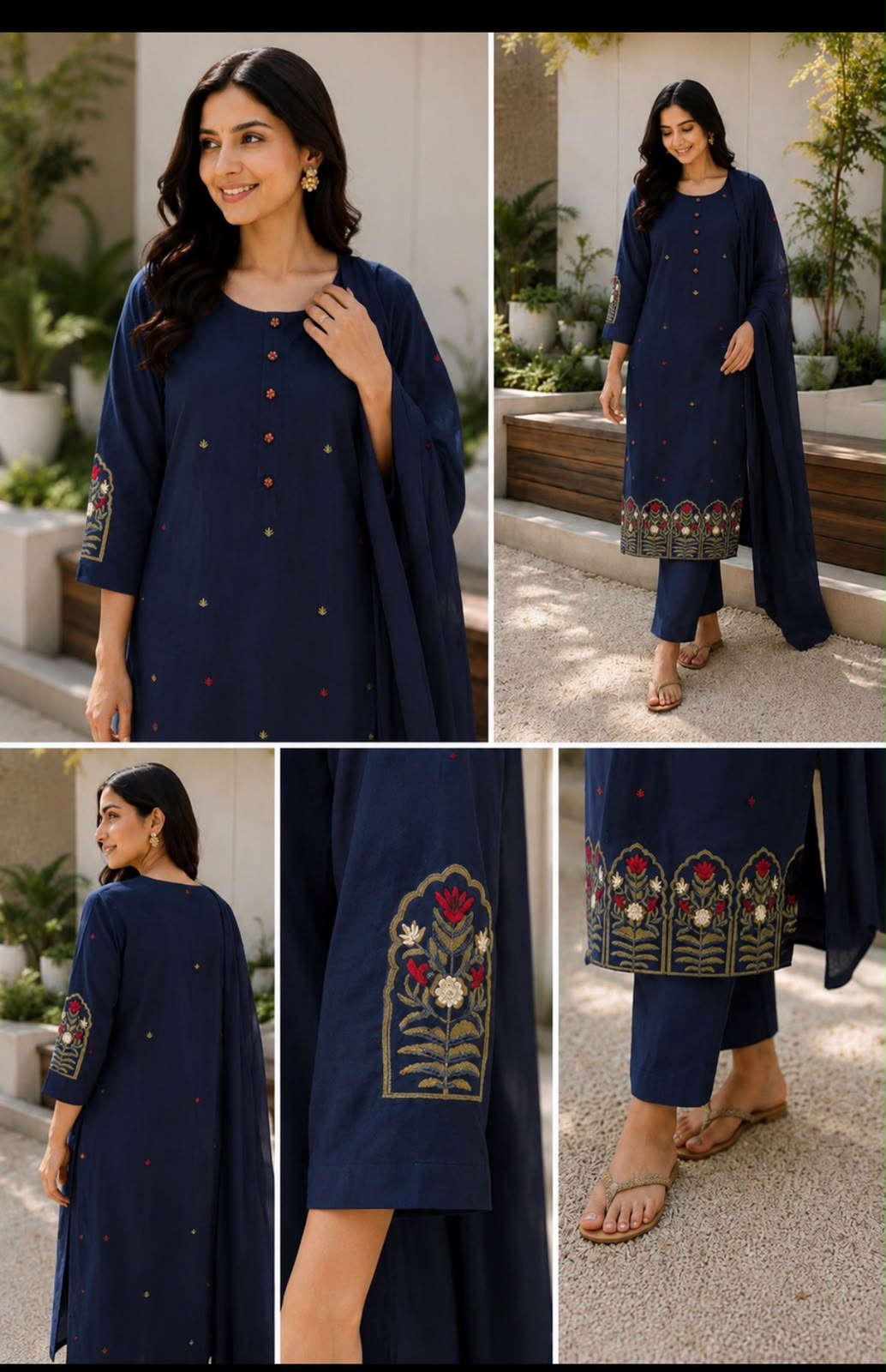 Pure Cotton Blue 3pc Set