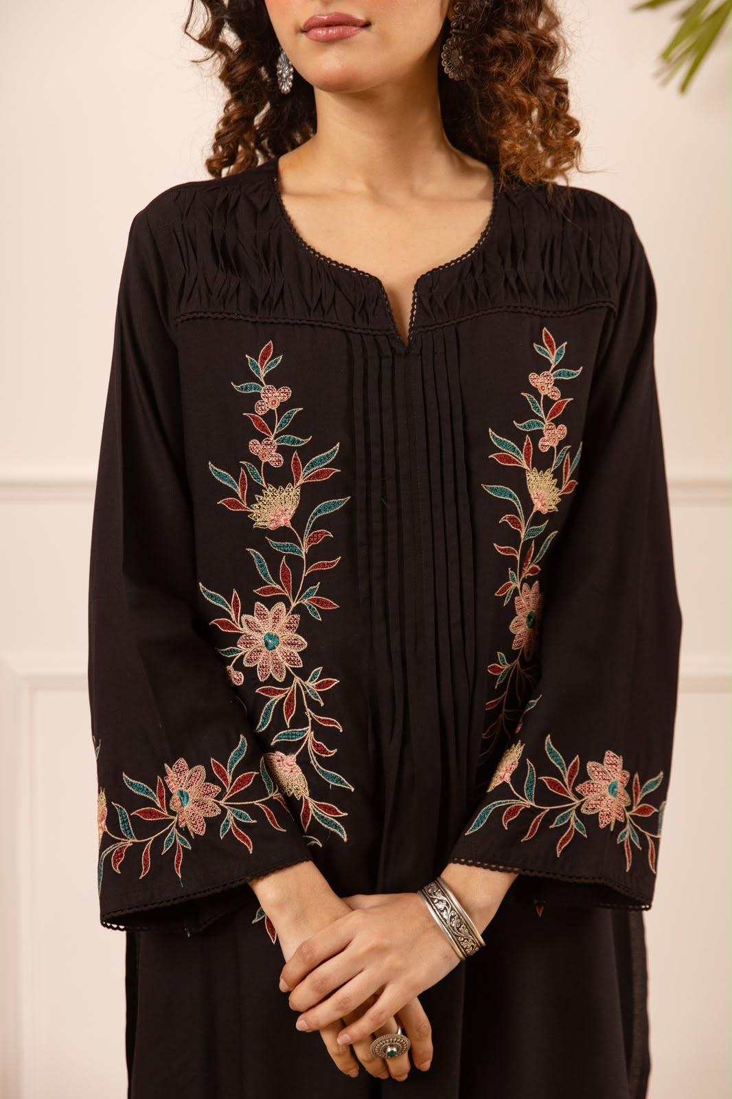 Pure German Rayon Black 2pc Set