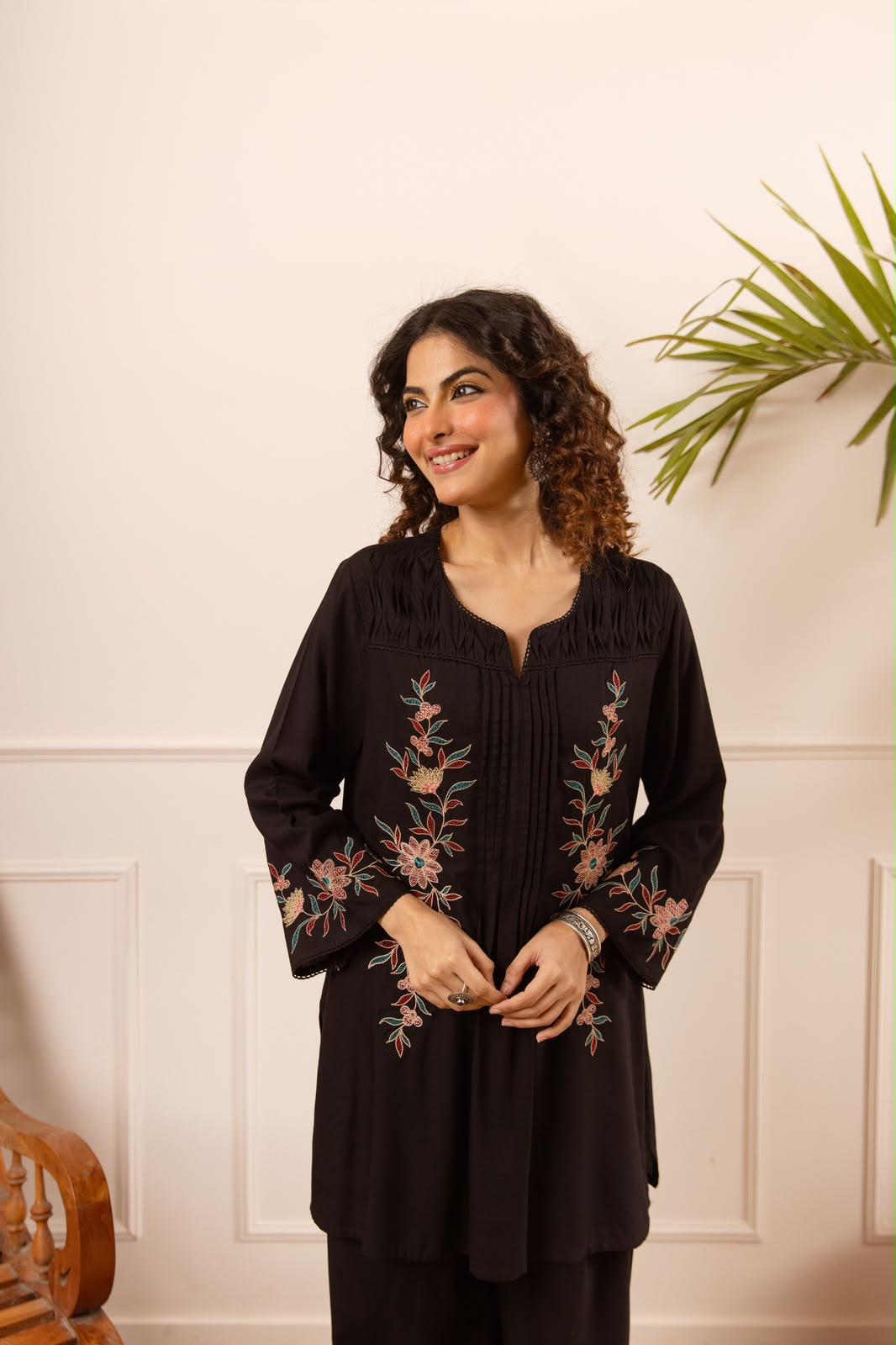 Pure German Rayon Black 2pc Set