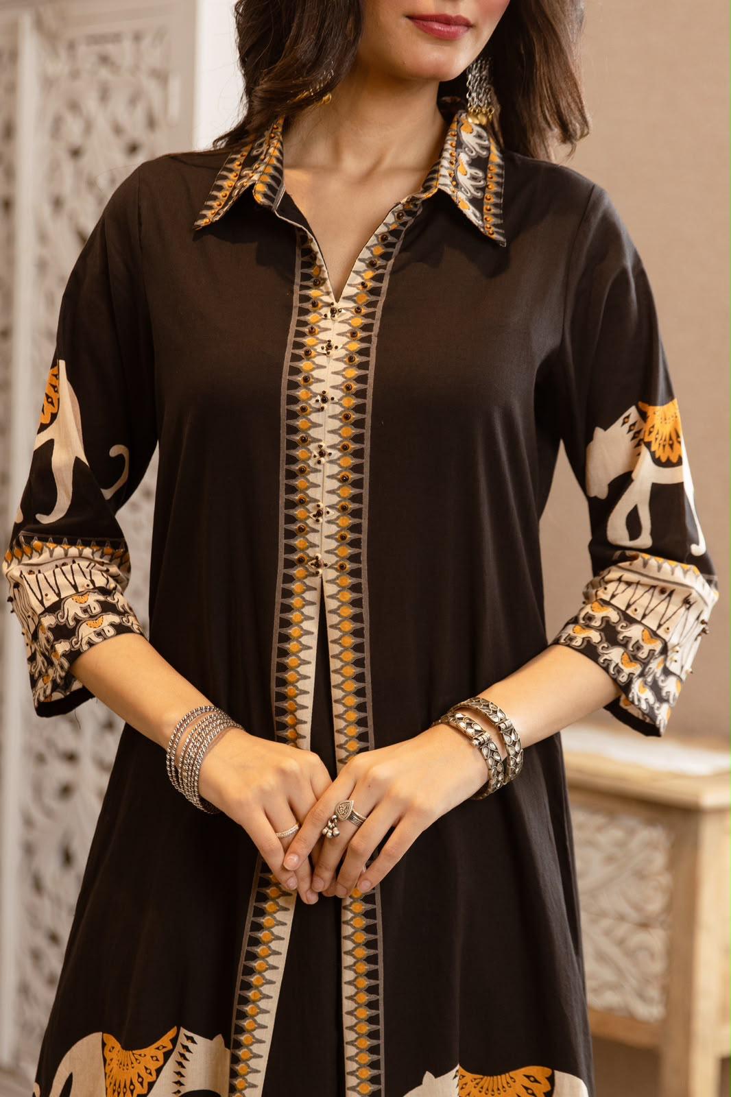 Pure Flex Cotton Black 2pc Set