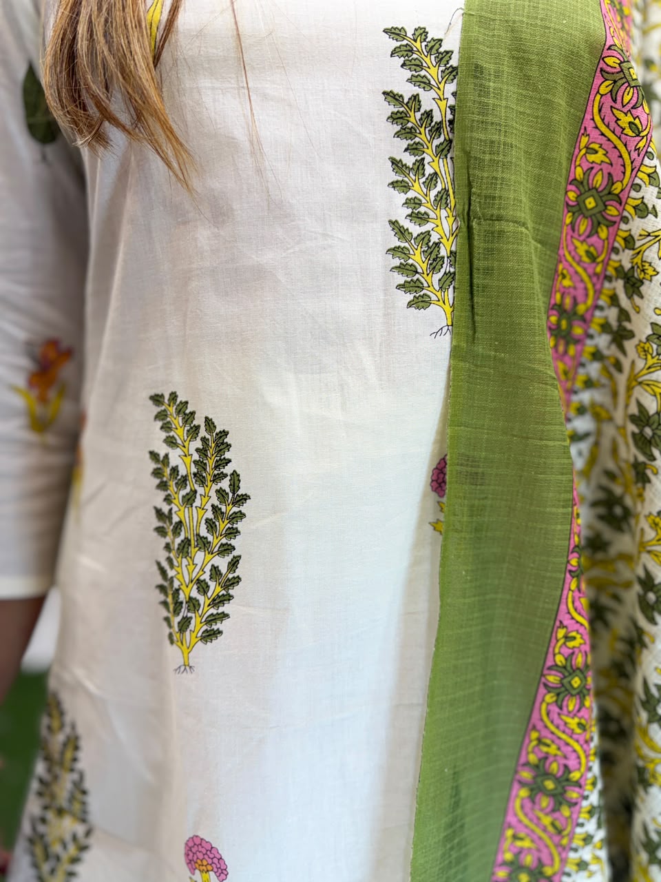 Pure Cotton Off White 3pc Set