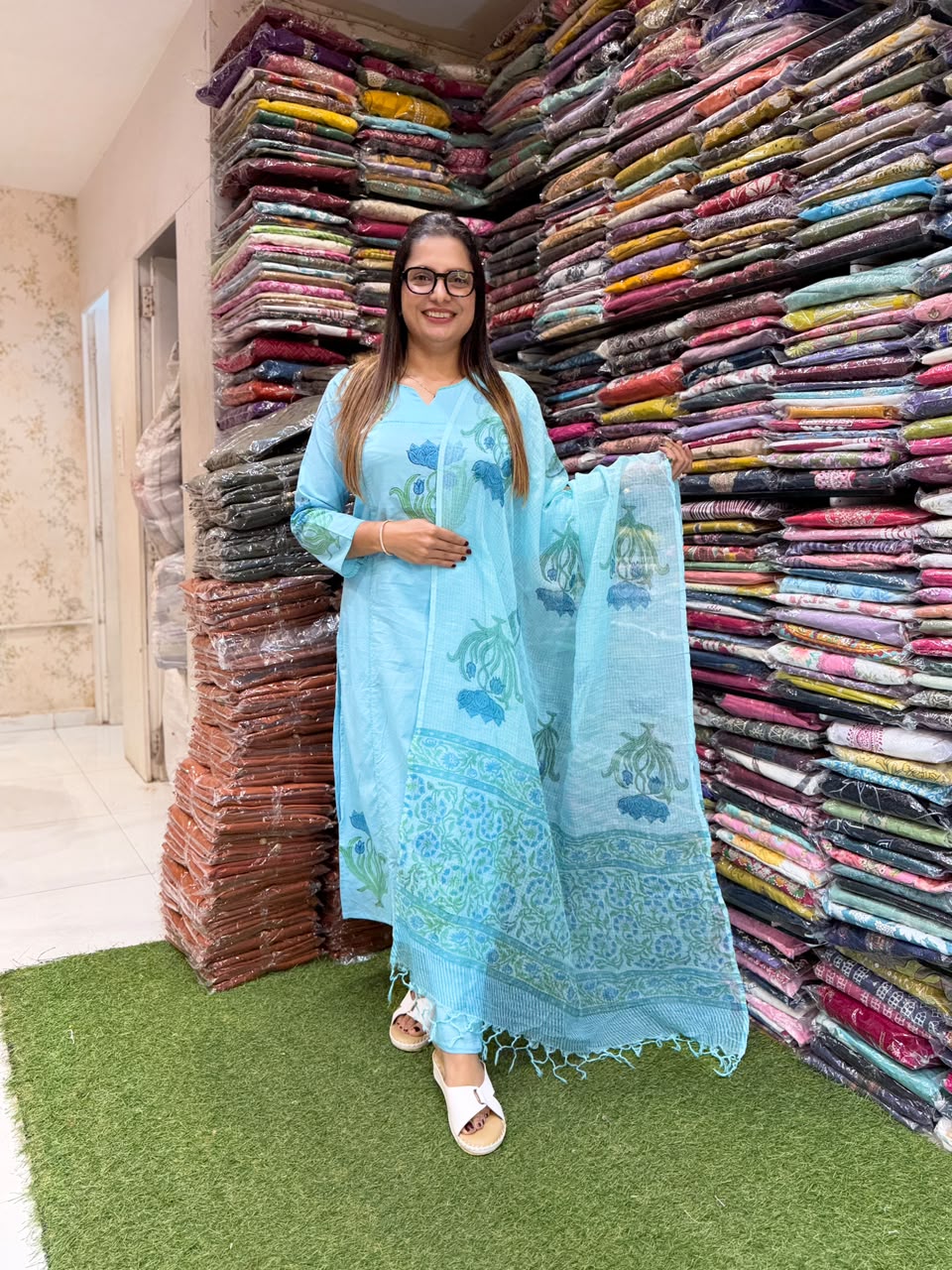 Pure Cotton Sky Blue 3pc Set