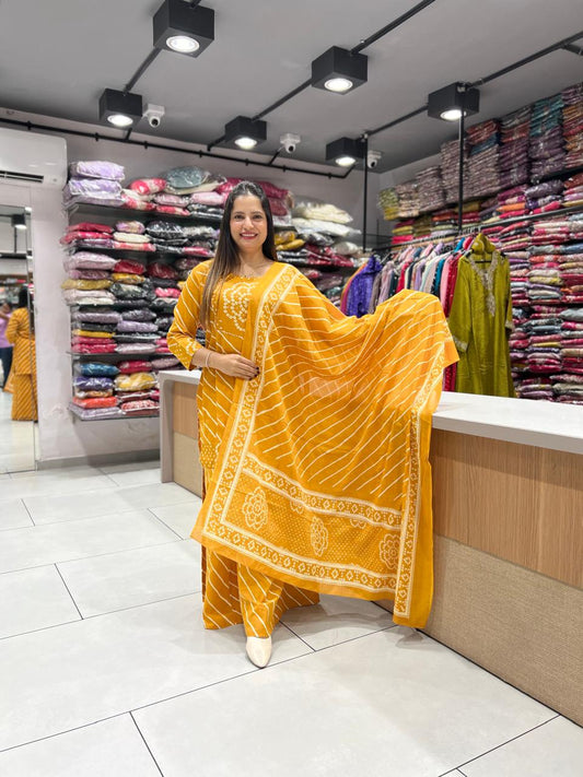 Pure Cotton Yellow 3pc Set