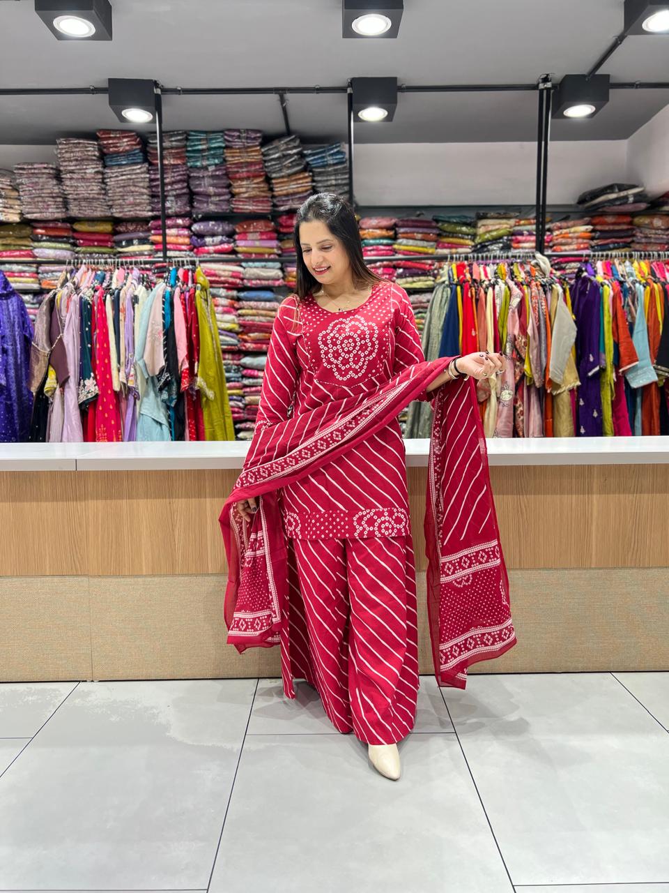 Pure Cotton Red 3pc Set