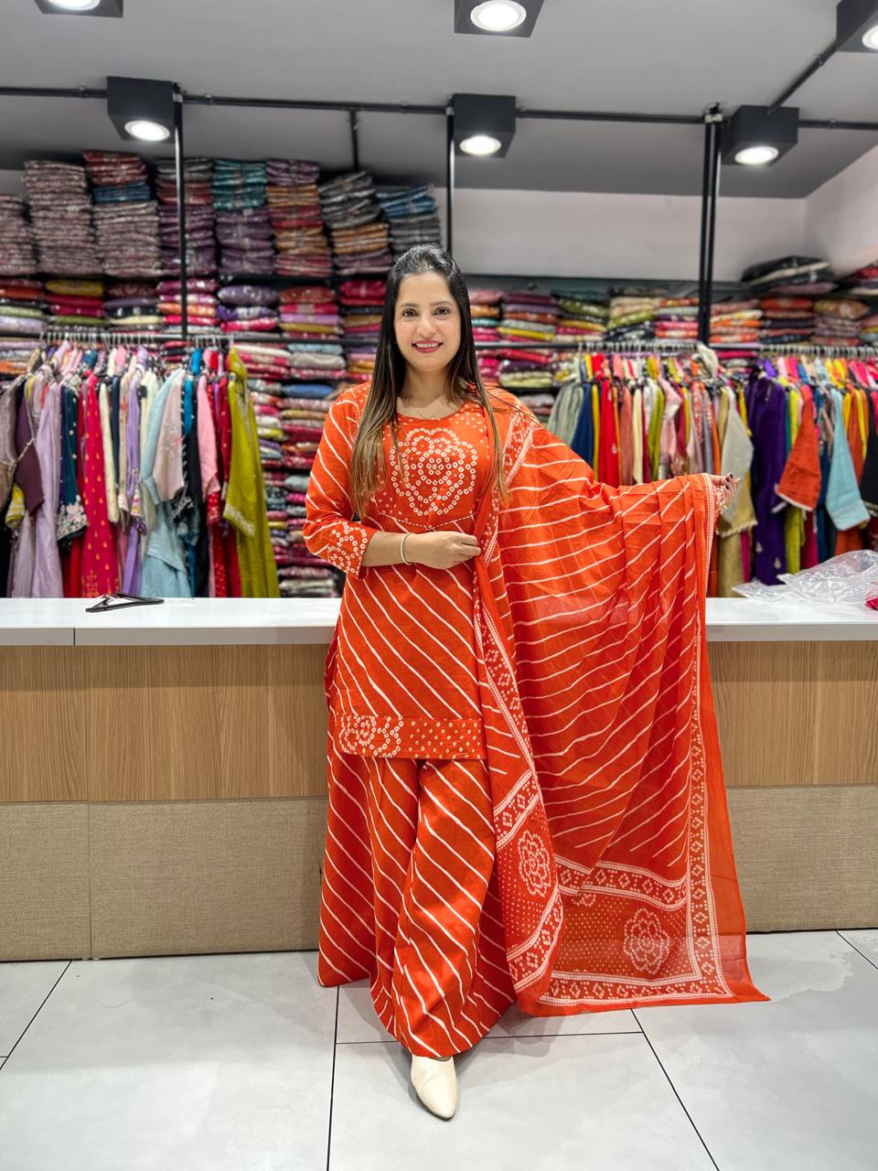 Pure Cotton Orange 3pc Set