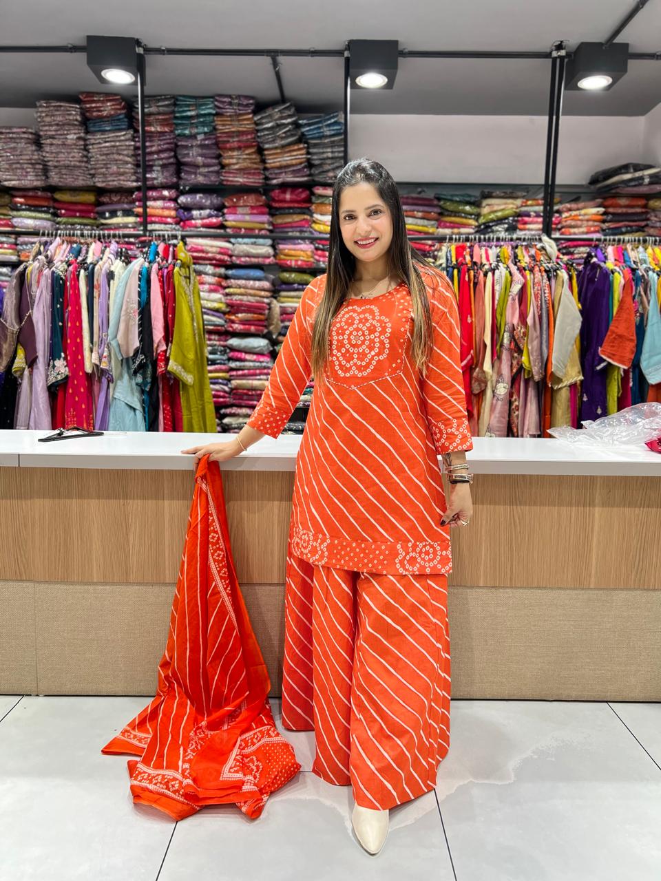 Pure Cotton Orange 3pc Set