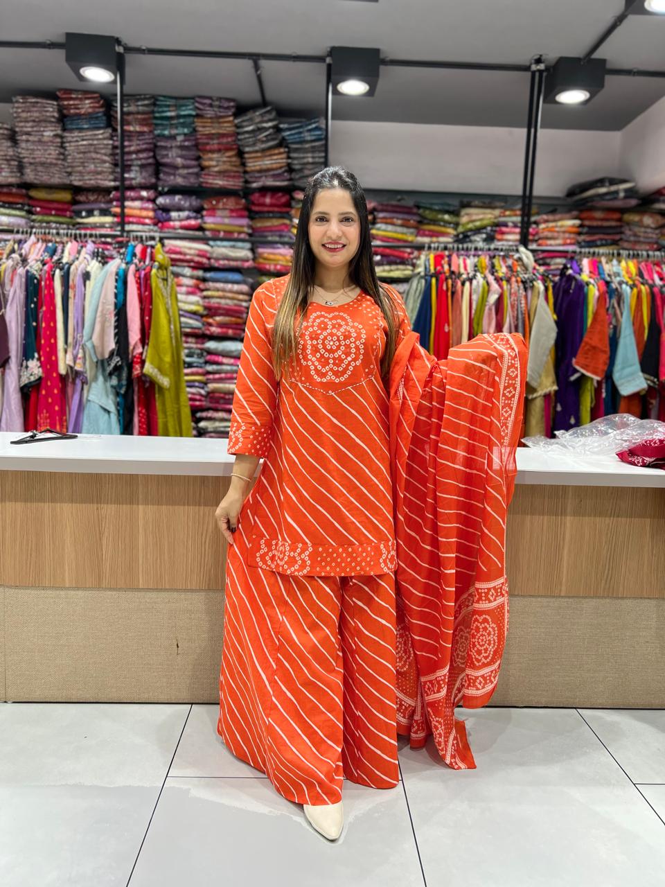 Pure Cotton Orange 3pc Set