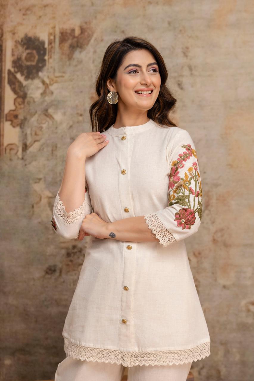 Pure Flex Cotton Off White 2pc Set