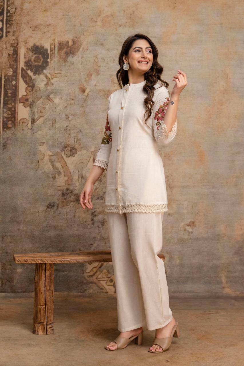 Pure Flex Cotton Off White 2pc Set