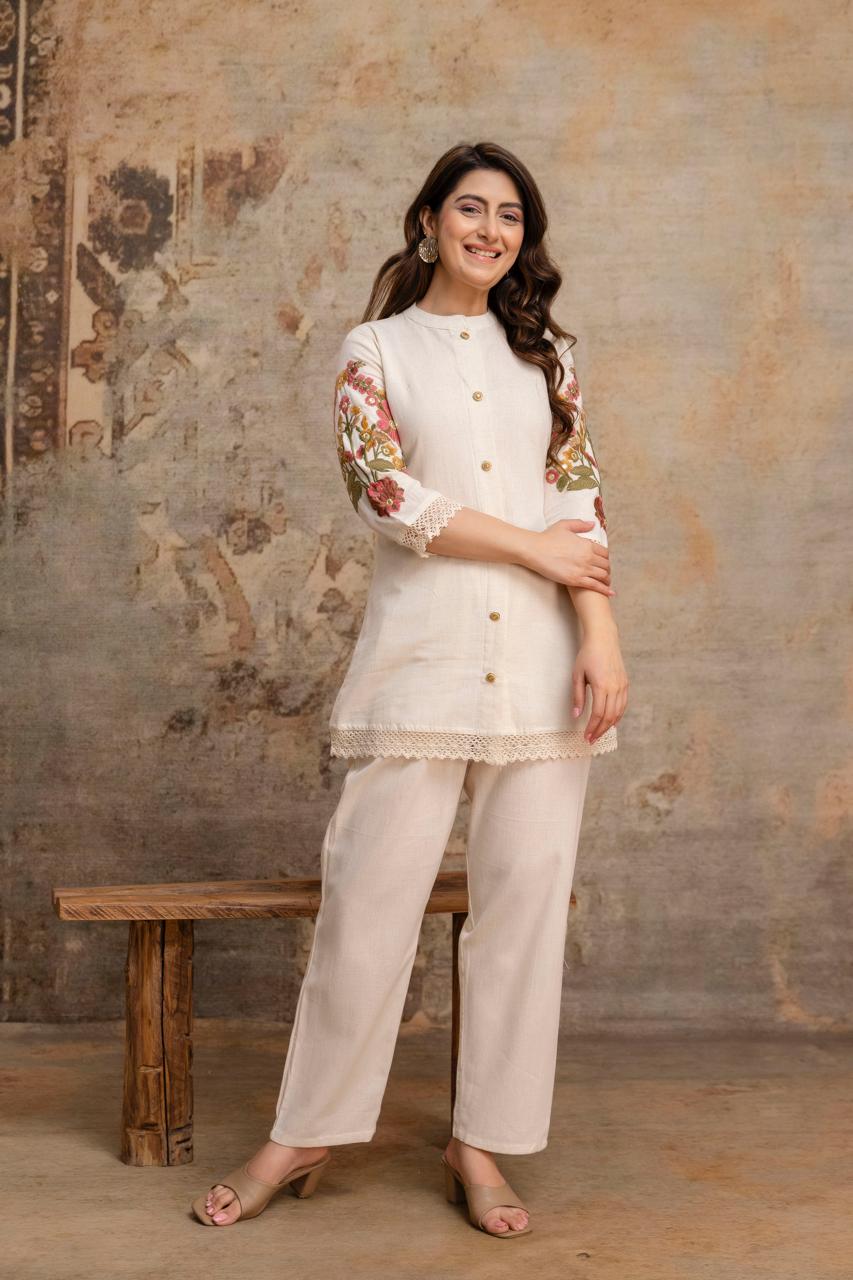 Pure Flex Cotton Off White 2pc Set