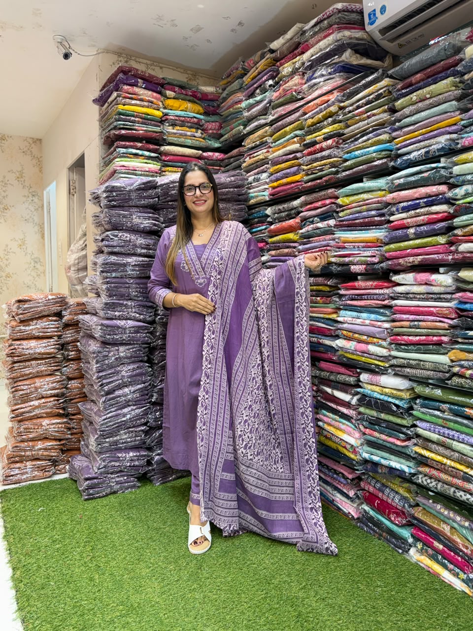Pure Cotton Purple 3pc Set