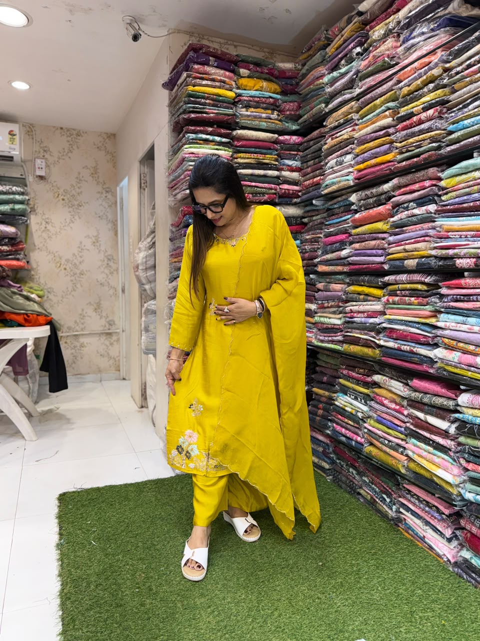 Pure Dola Silk Yellow 3pc Set