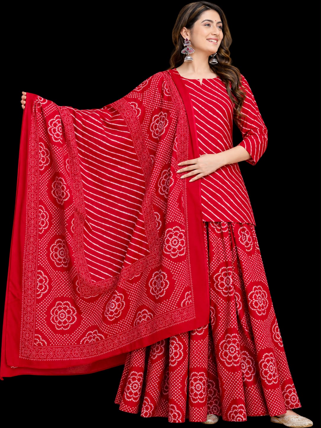 Pure Cotton Red 3pc Set