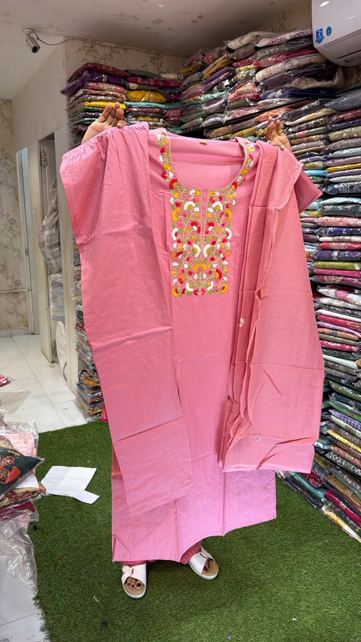 Pure Cotton Pink 3pc Set
