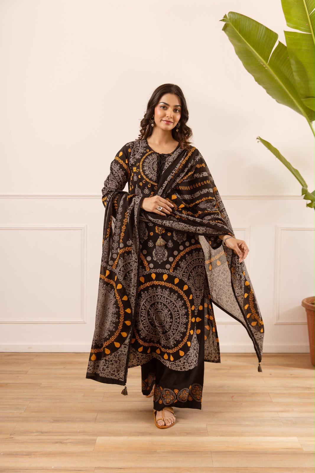Pure Cotton Black 3pc Set
