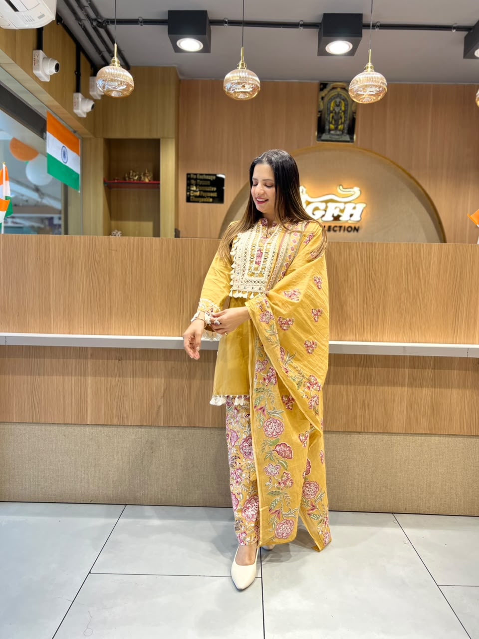 Pure Cotton Mustard Yellow 3pc Set