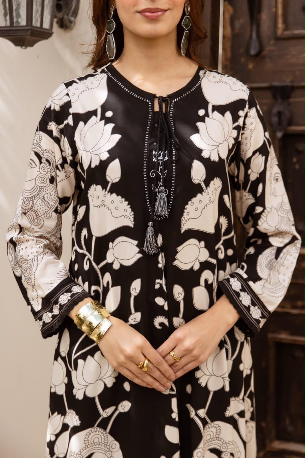 Pure German Rayon Black 2pc Set