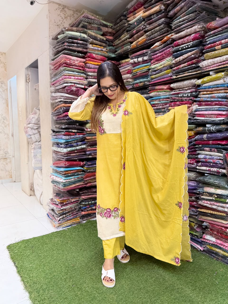 Pure Crush Cotton Yellow 3pc Set