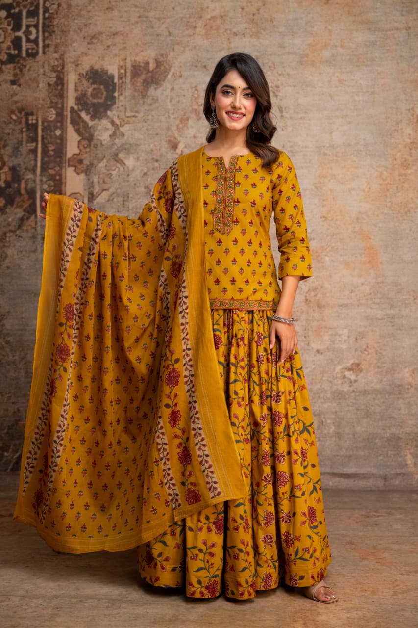 Pure Cotton Yellow 3pc Set