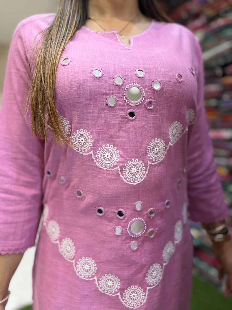 Pure Slub Cotton Pink 2pc Set