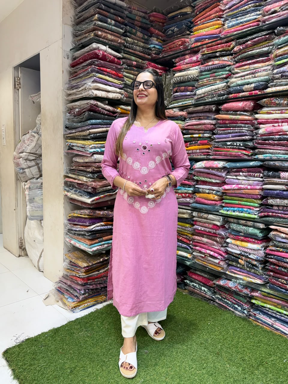 Pure Slub Cotton Pink 2pc Set