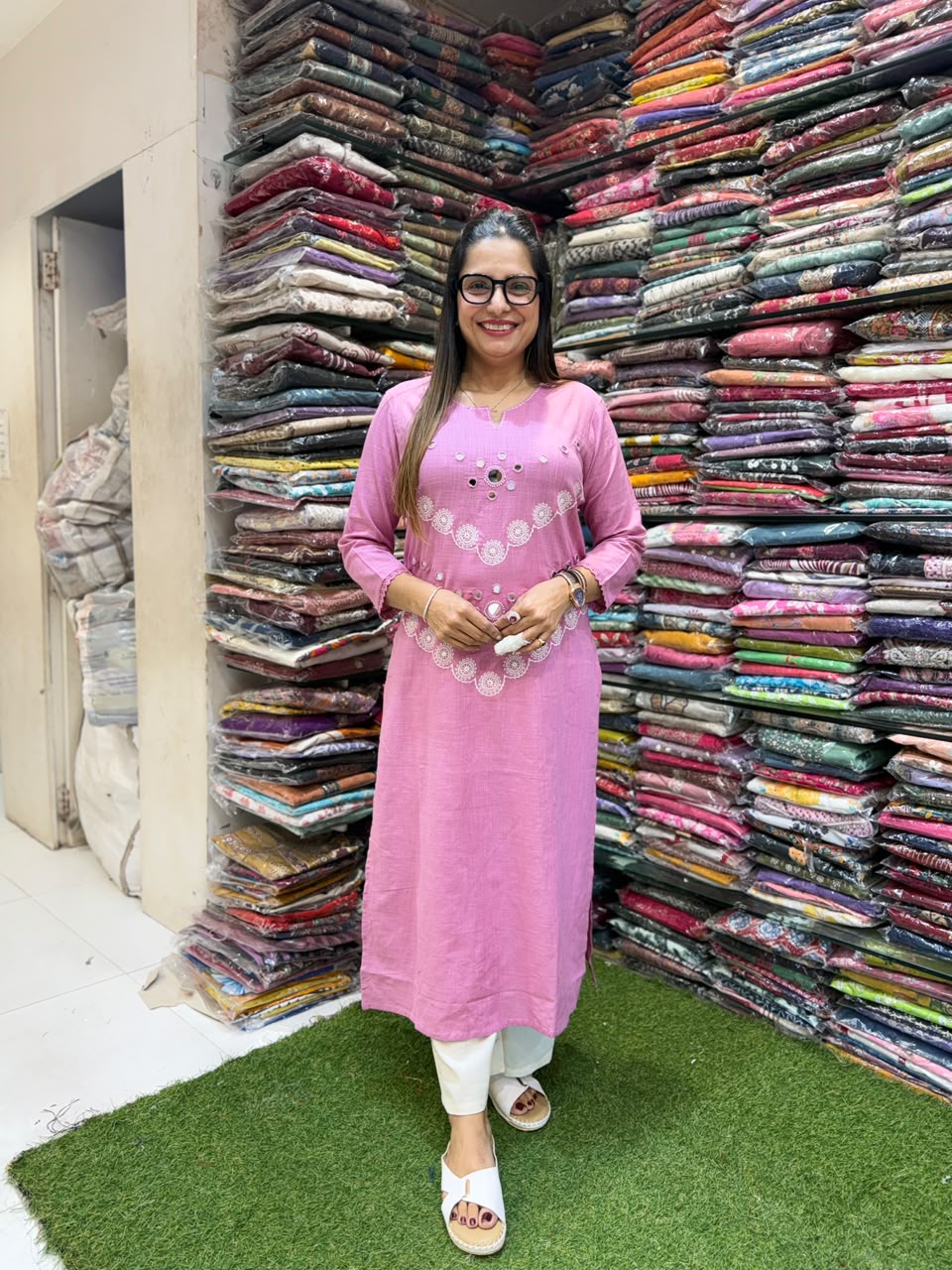 Pure Slub Cotton Pink 2pc Set