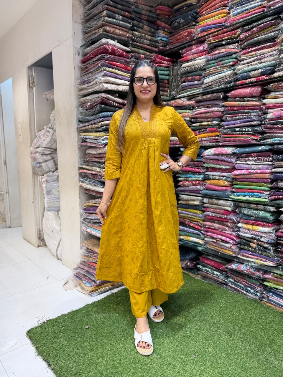 Pure Cotton Mustard Yellow 2pc Set
