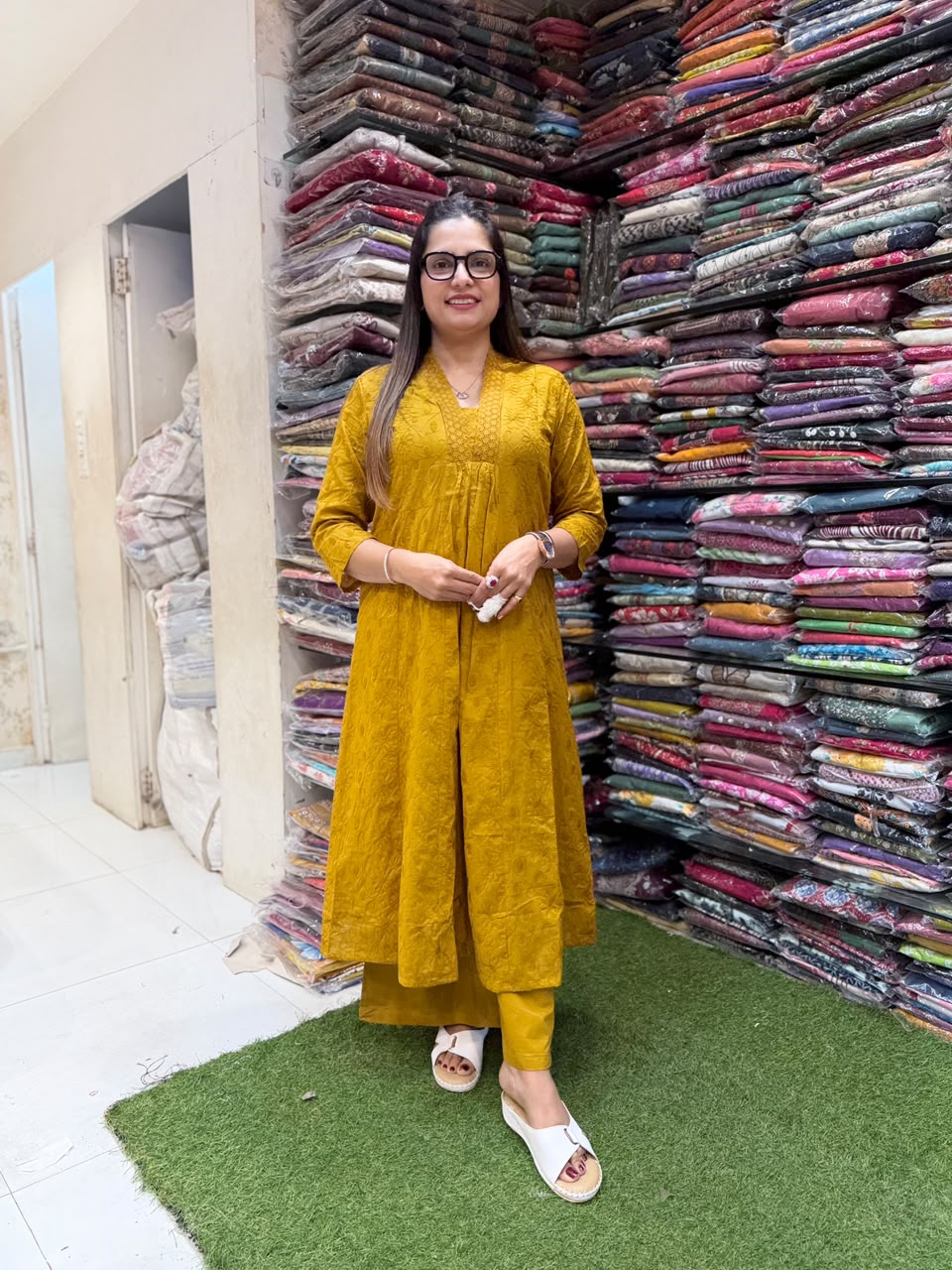 Pure Cotton Mustard Yellow 2pc Set