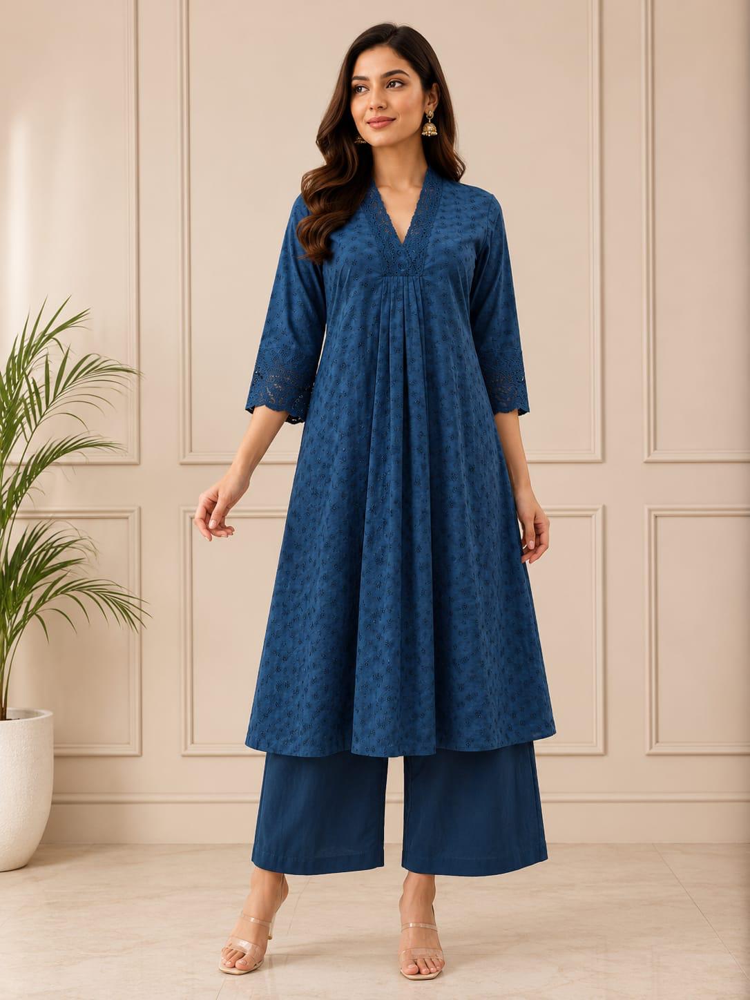 Pure Cotton Blue 2pc Set