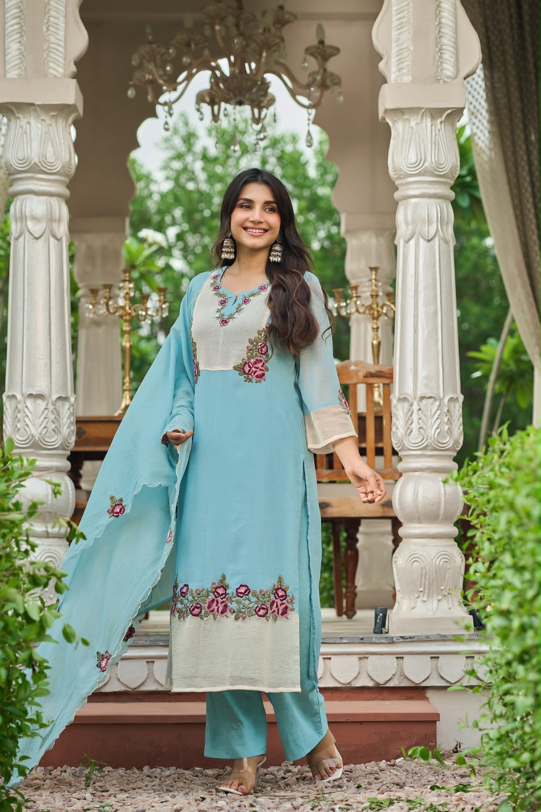 Pure Crush Cotton Sky Blue 3pc Set