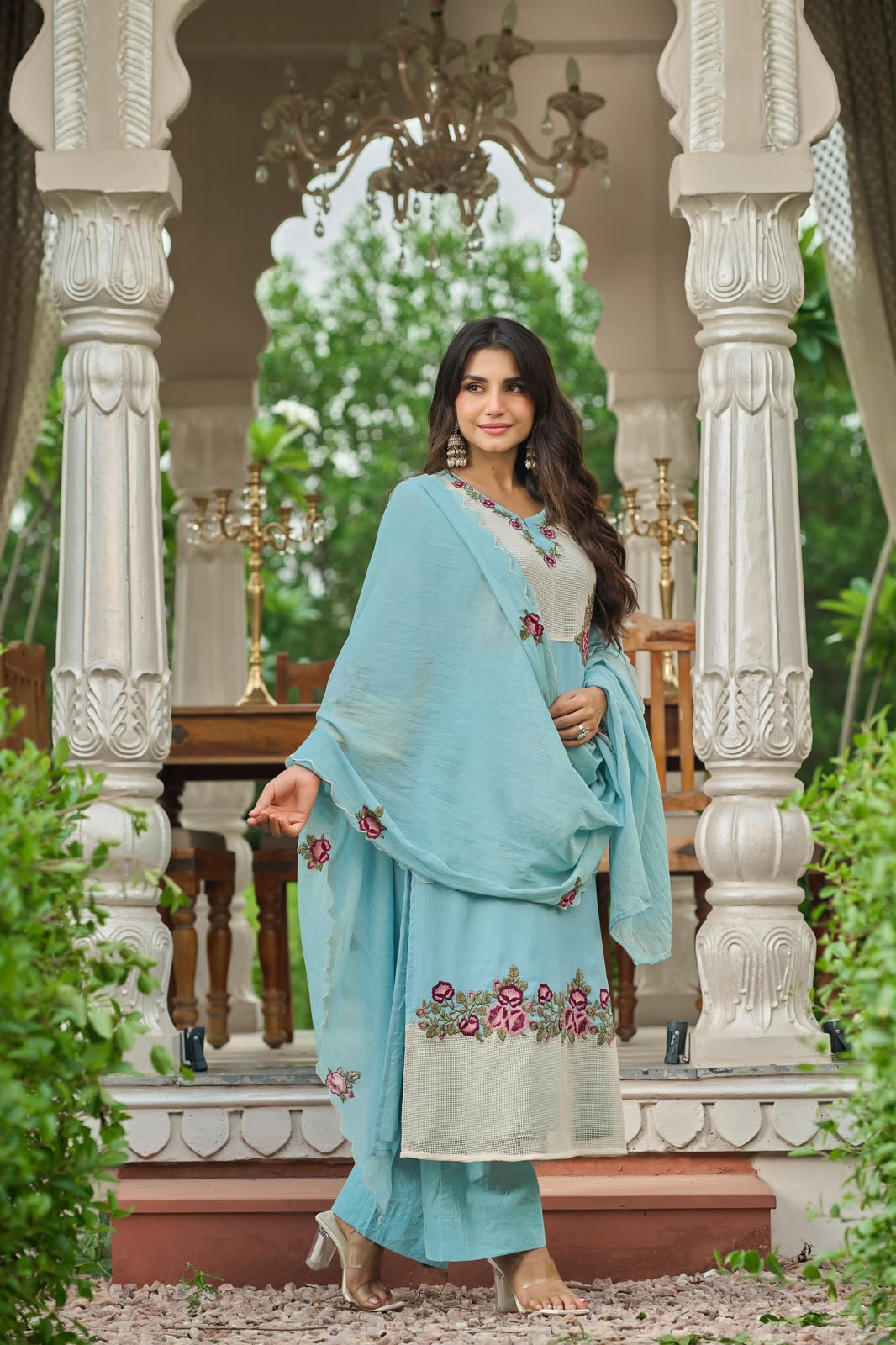 Pure Crush Cotton Sky Blue 3pc Set