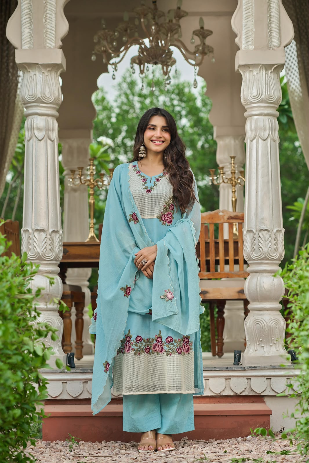 Pure Crush Cotton Sky Blue 3pc Set