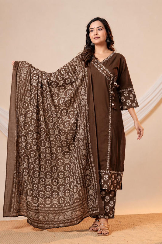 Pure Cotton Brown 3pc Set