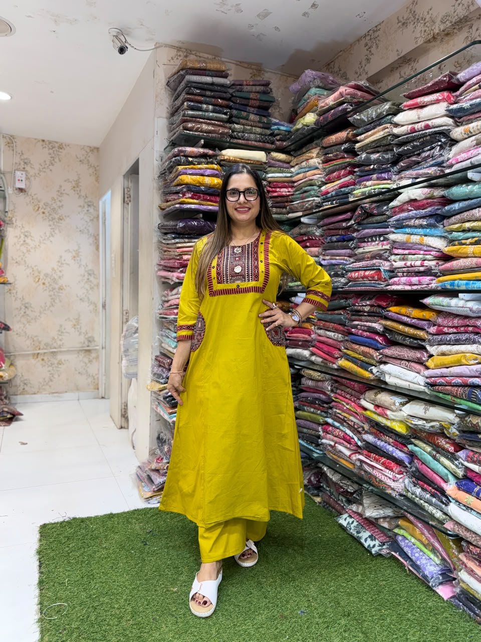 Pure Daabu Cotton Yellow 2pc Set