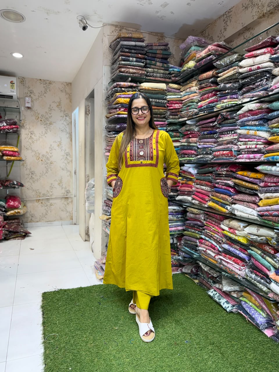 Pure Daabu Cotton Yellow 2pc Set