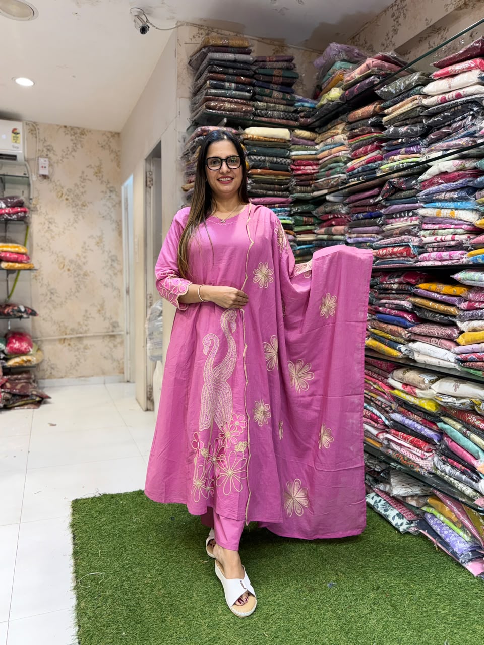 Pure Daabu Cotton Pink 3pc Set