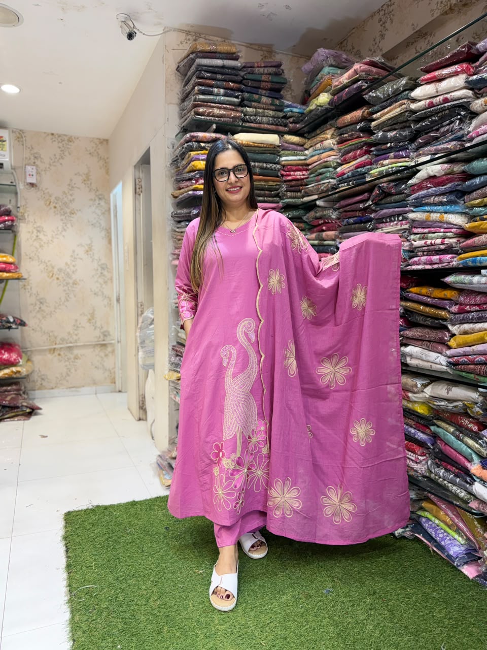 Pure Daabu Cotton Pink 3pc Set