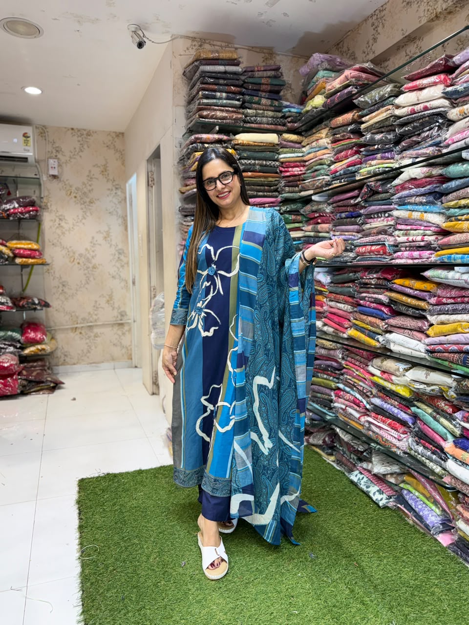 Pure Mull Cotton Blue 3pc Set