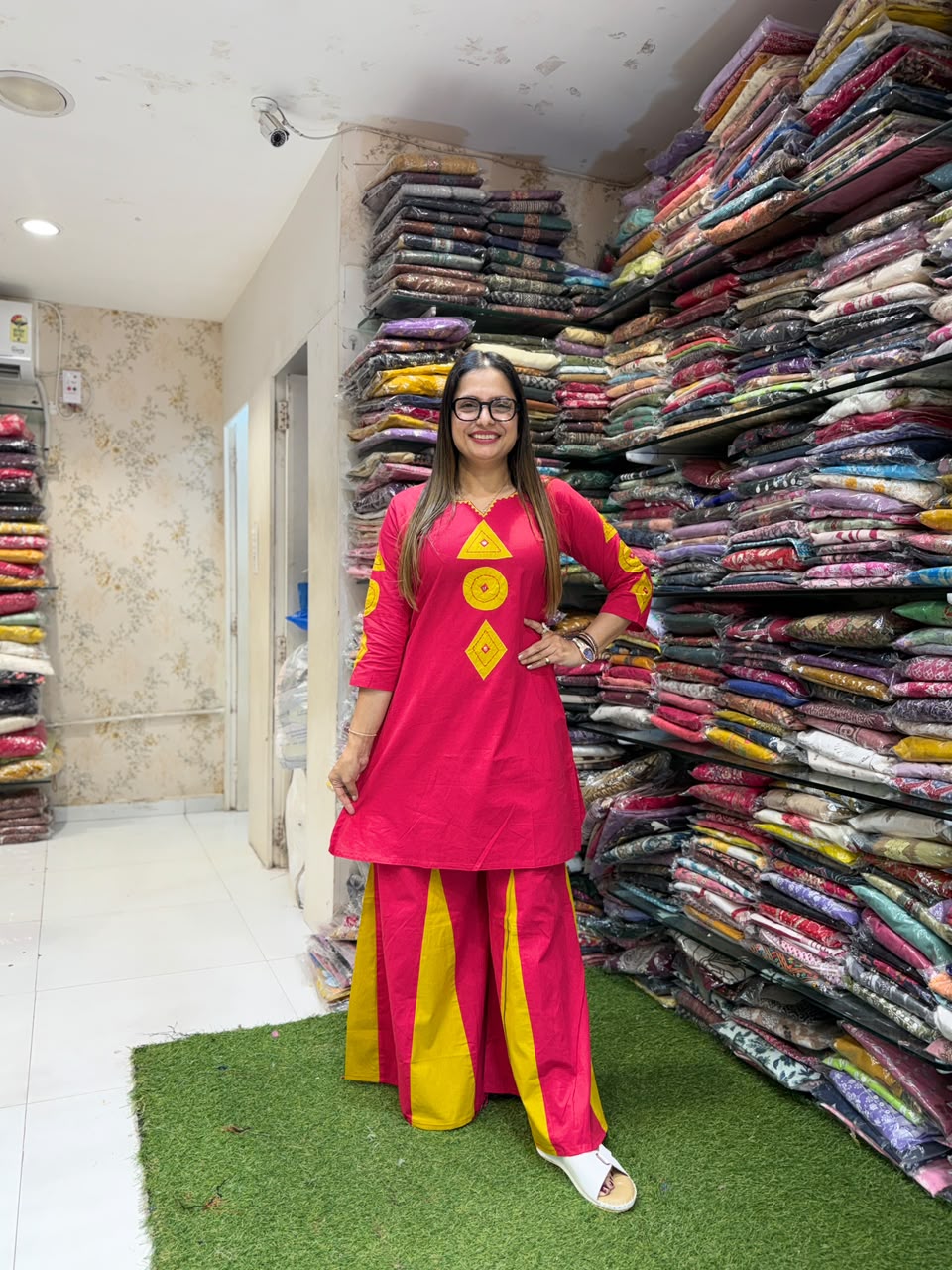 Pure Daabu Cotton Red 2pc Set