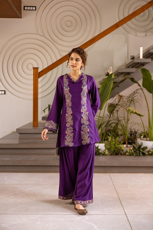 Pure German Rayon Purple 2pc Set
