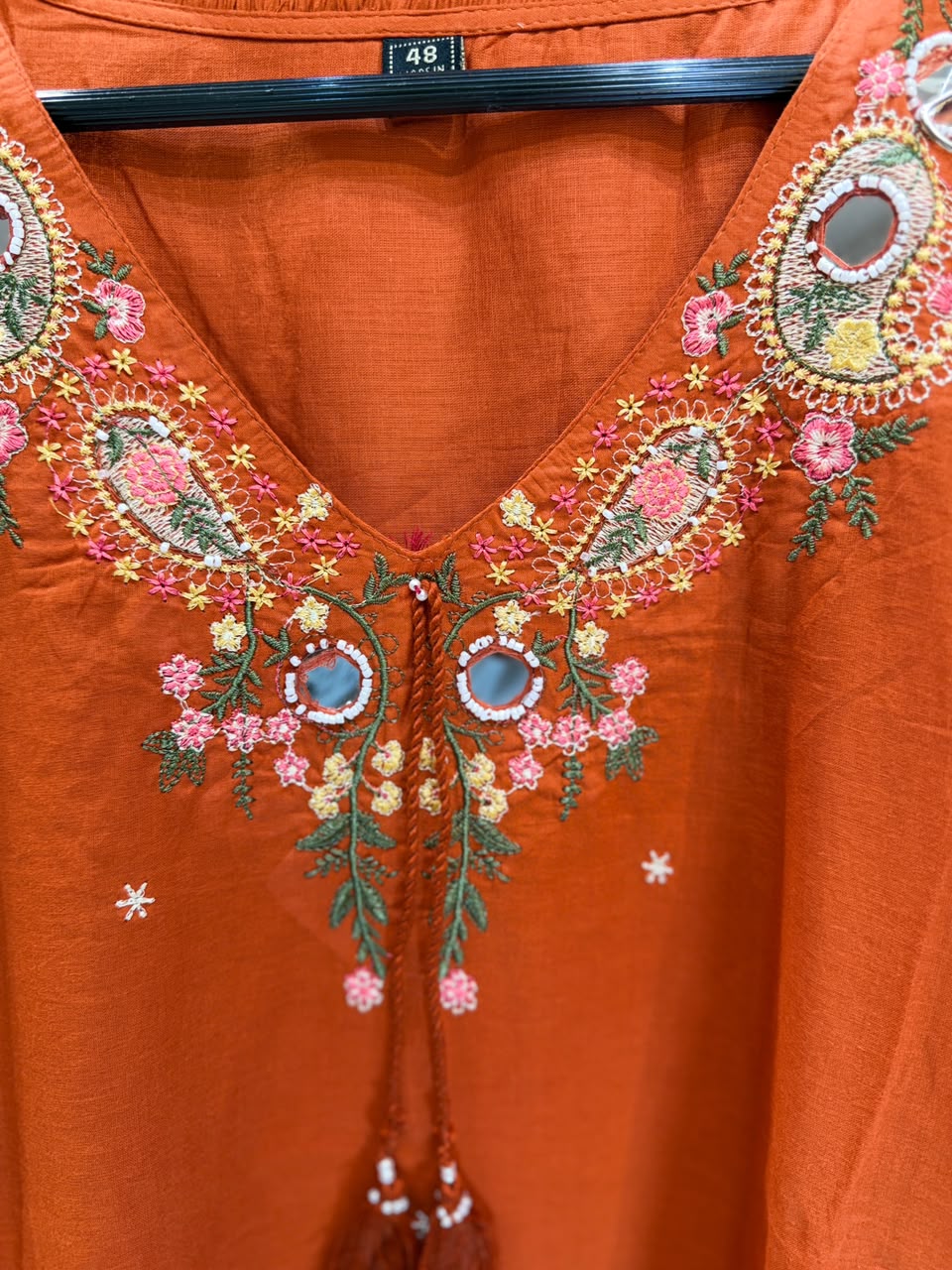 Pure Mull Cotton Orange 3pc Set