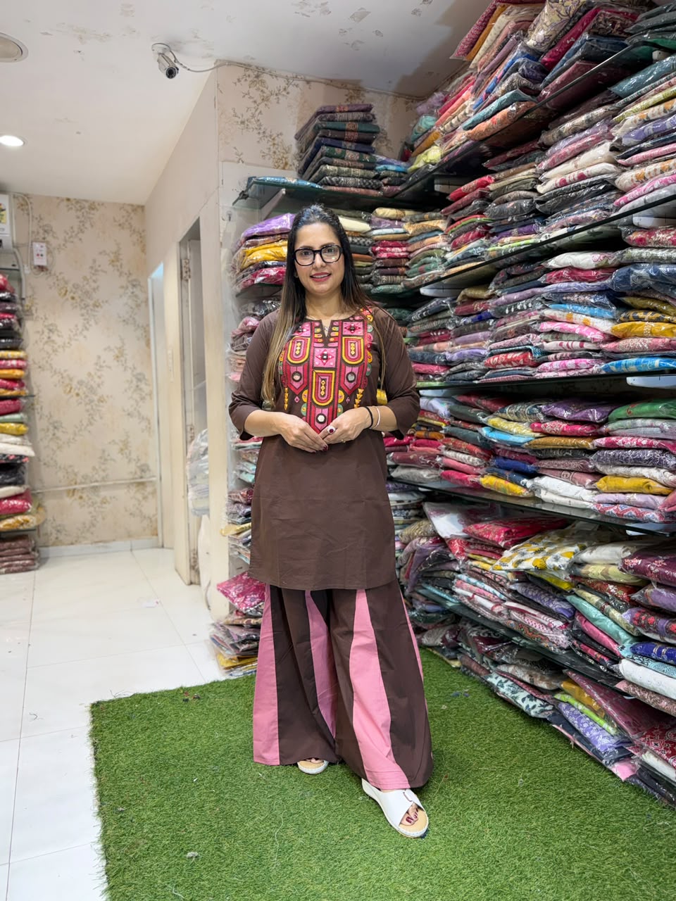 Pure Daabu Cotton Brown 2pc Set