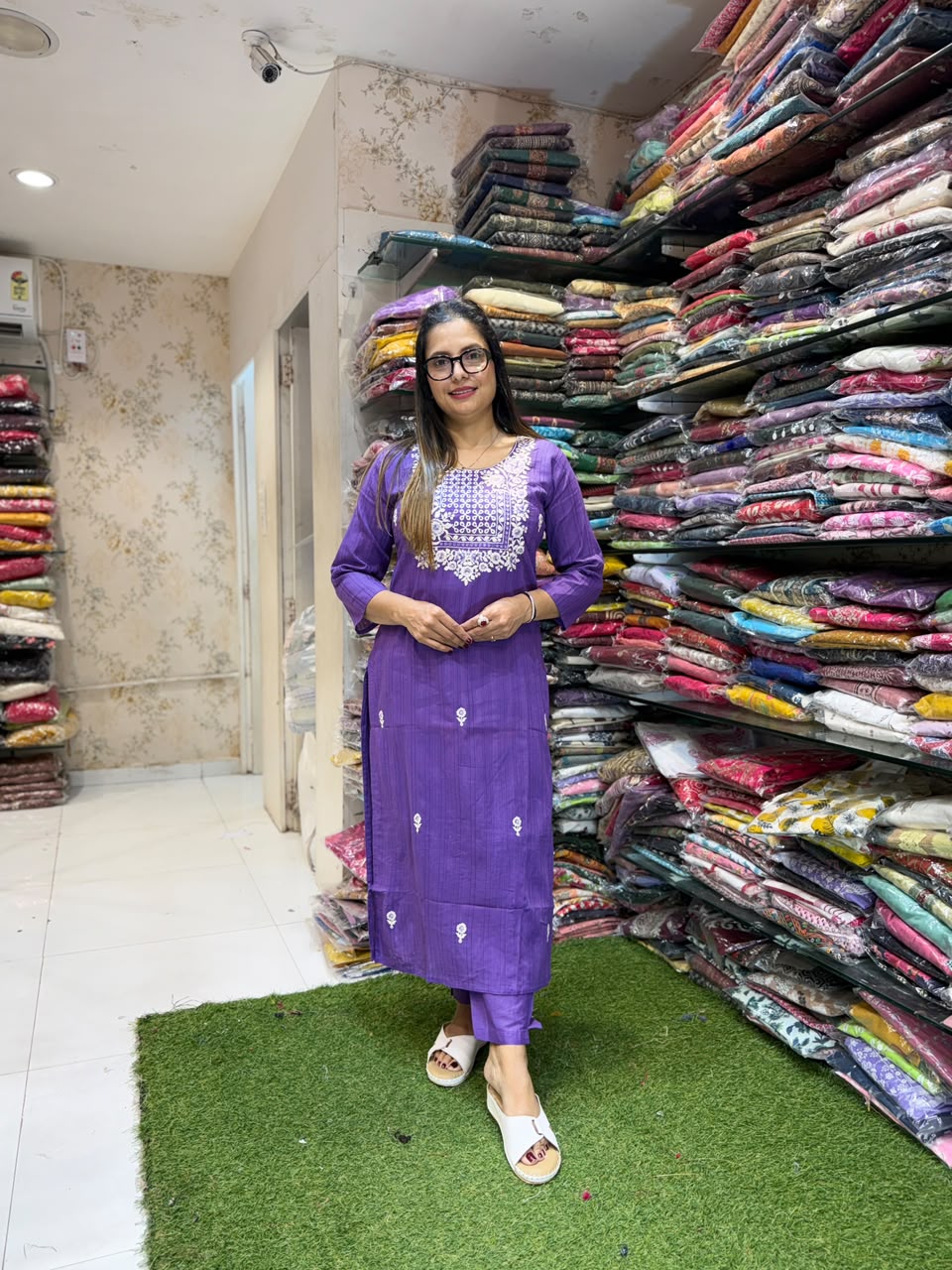 Pure Doby Cotton Purple 2pc Set