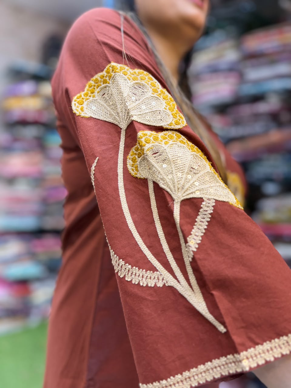 Pure Daabu Cotton Rust 2pc Set