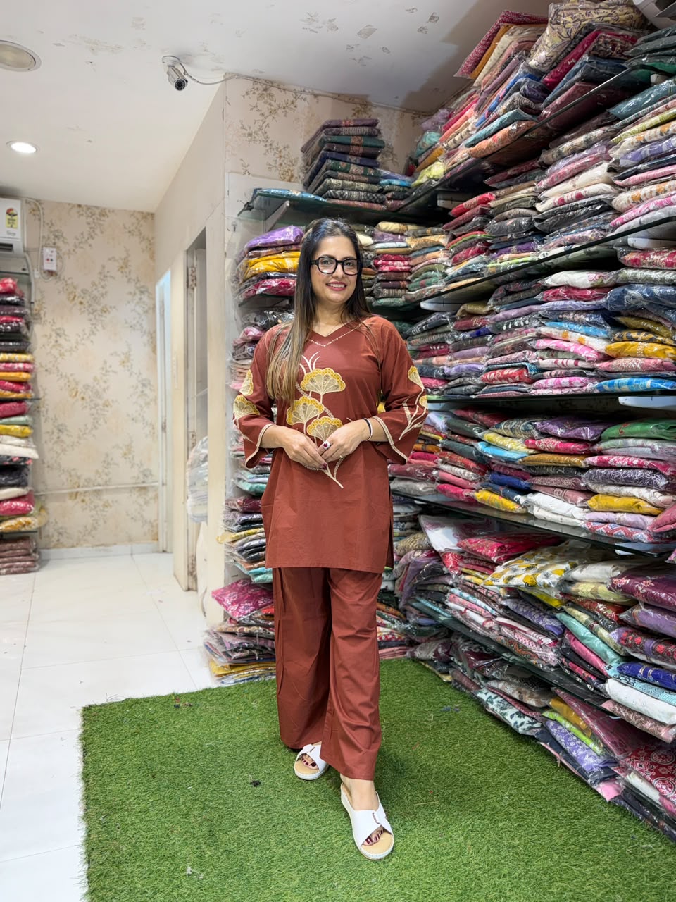 Pure Daabu Cotton Rust 2pc Set