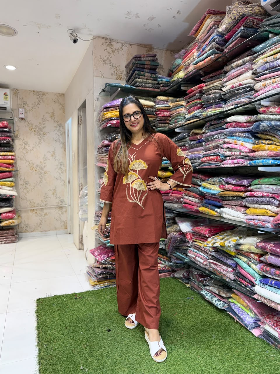 Pure Daabu Cotton Rust 2pc Set