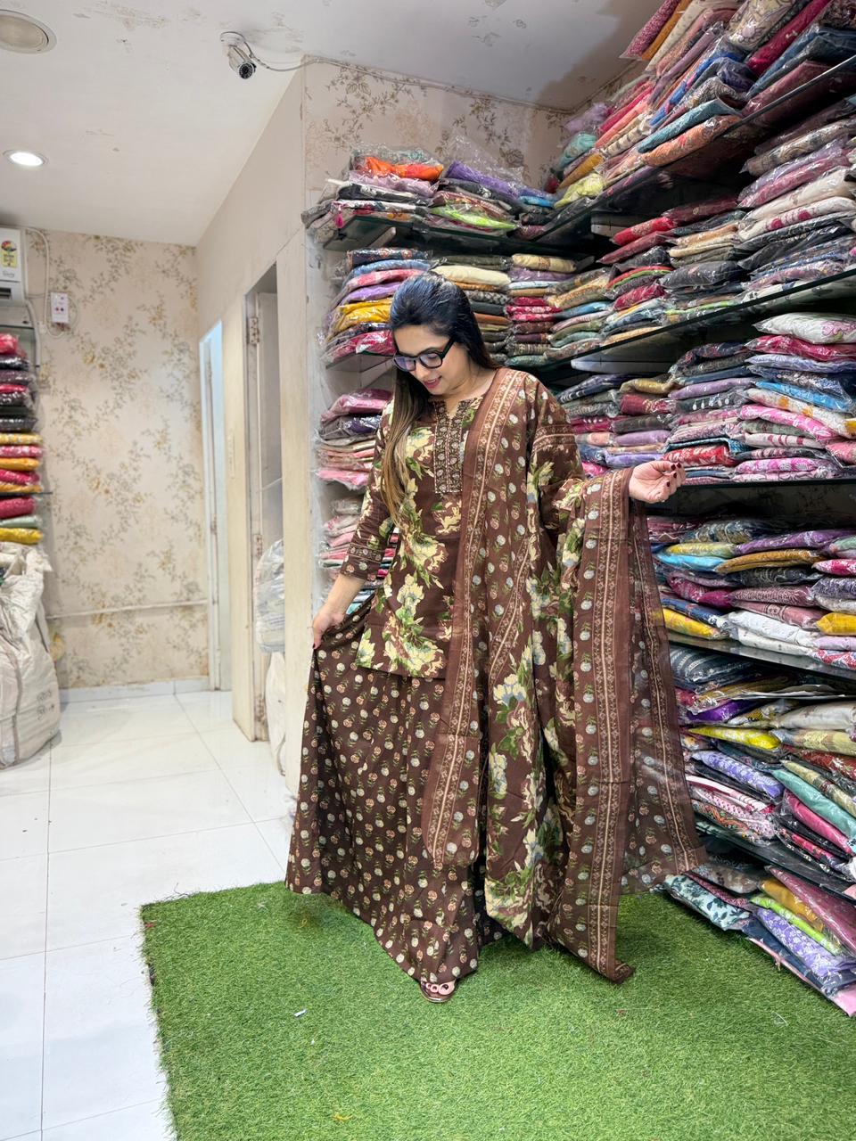 Pure Cotton Brown 3pc Set