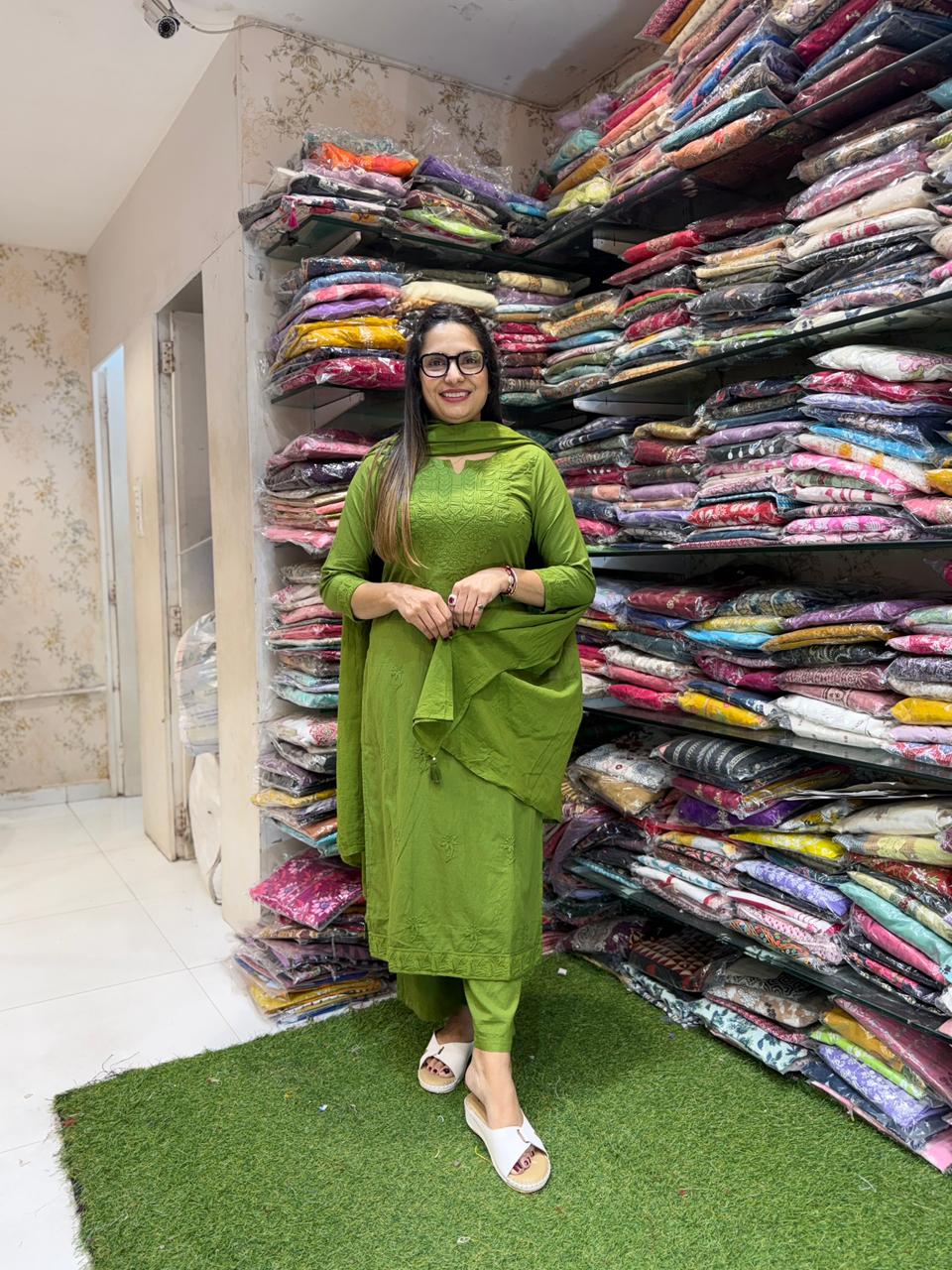 Pure Cotton Green 3pc Set