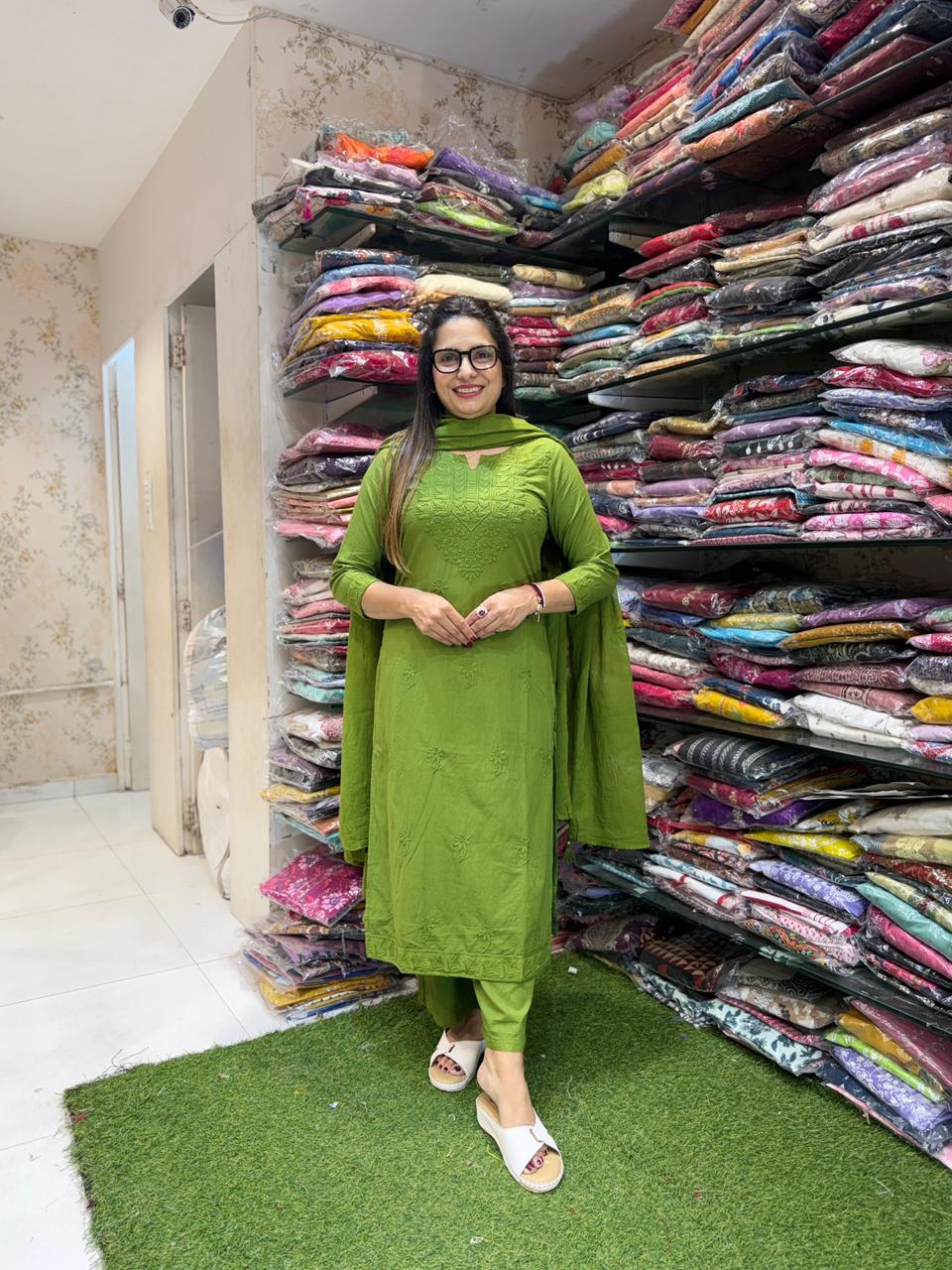 Pure Cotton Green 3pc Set